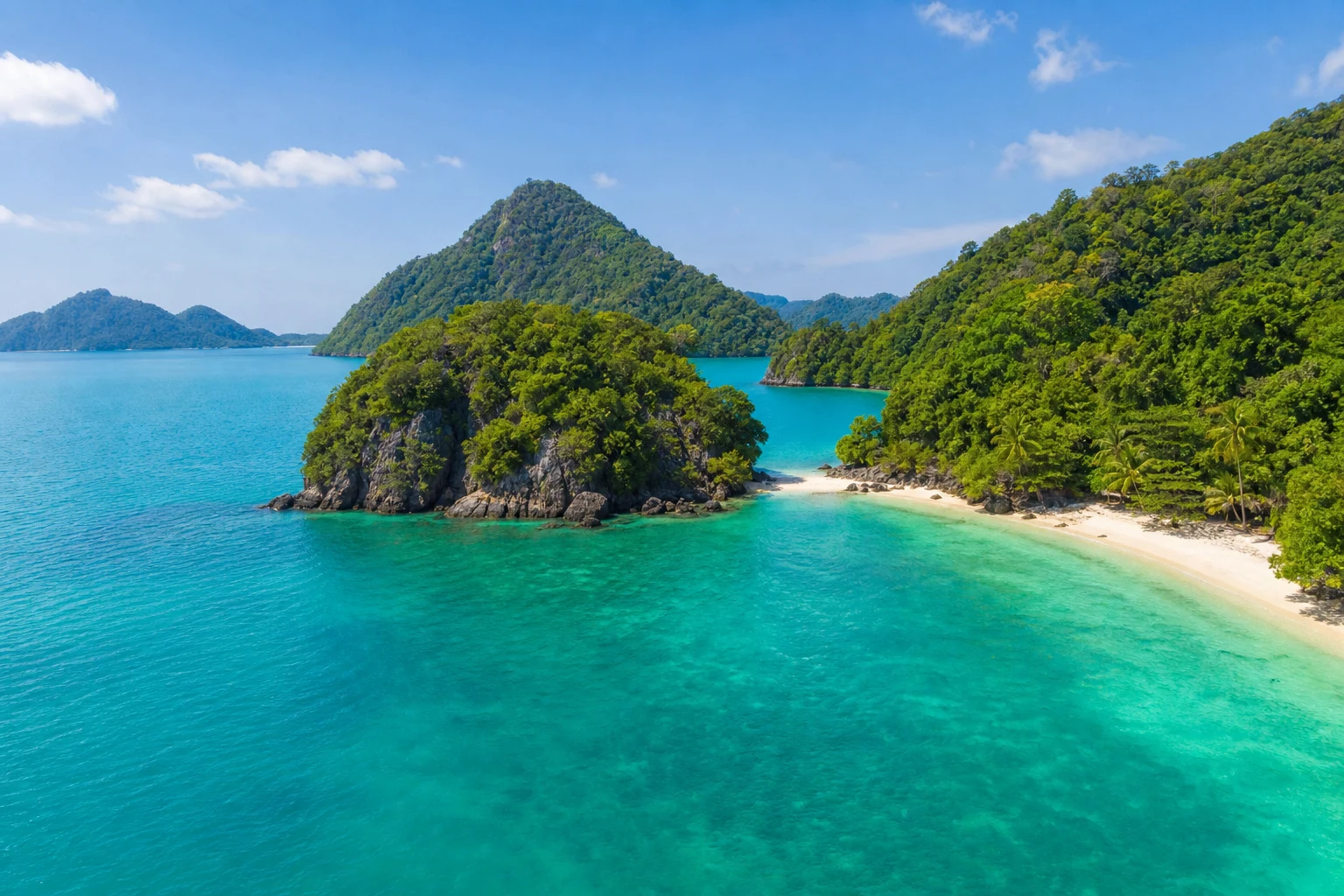 Turquoise island bay in Langkawi
